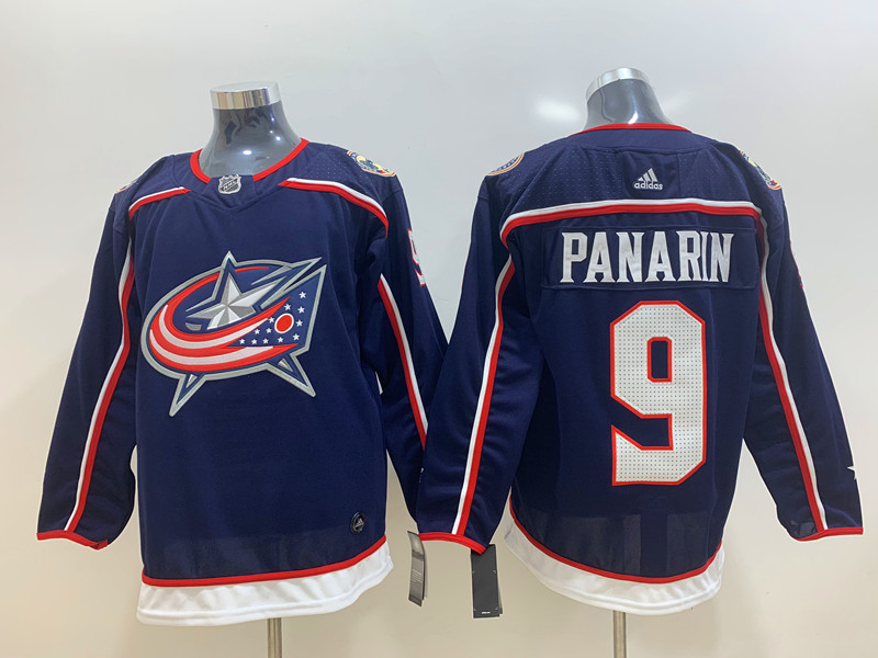 Men's Columbus Blue Jackets Artemi Panarin #9 Navy Home Breakaway Jersey
